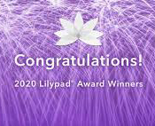 Lilypad Award symbol on a purple background