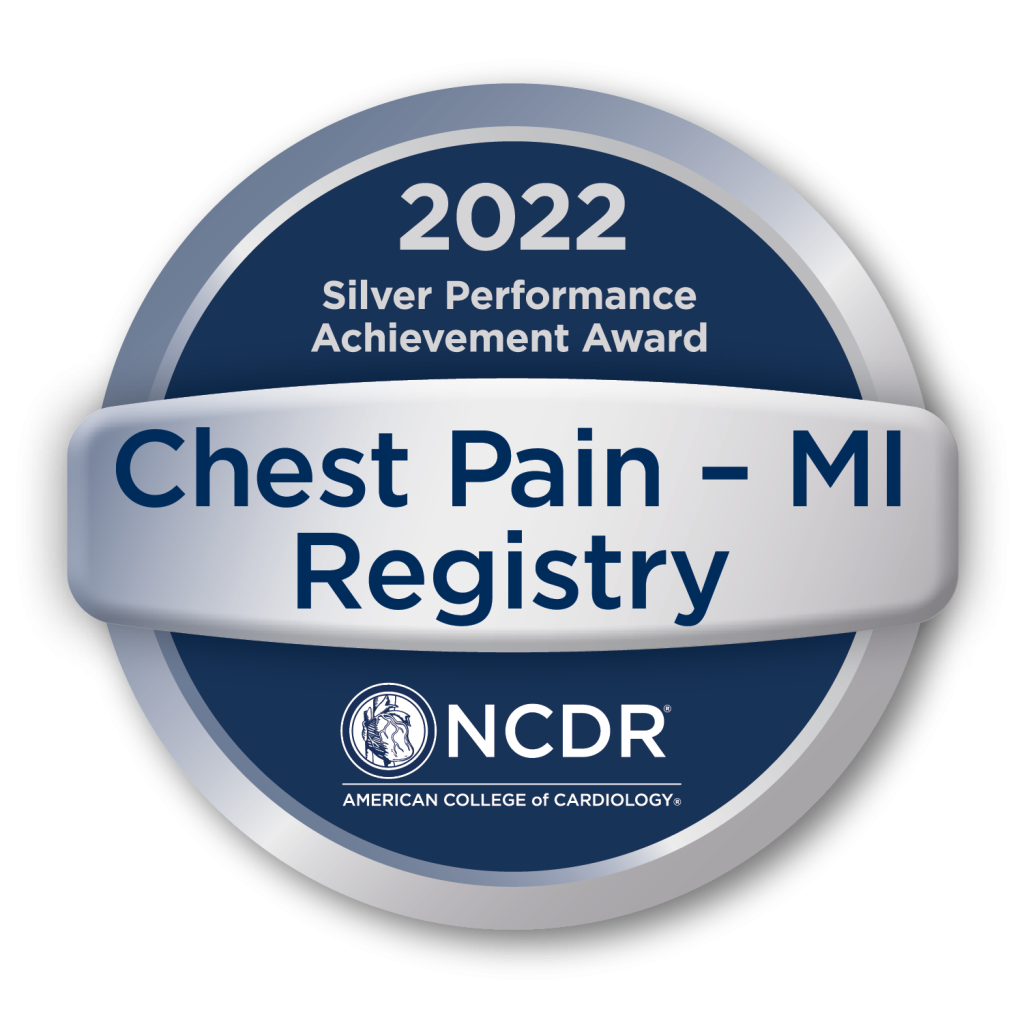 2022 Silver Performance Achievement Award Chest Pain – Ml Registry NCDR AMERICAN COLLEGE of CARDIOLOGY