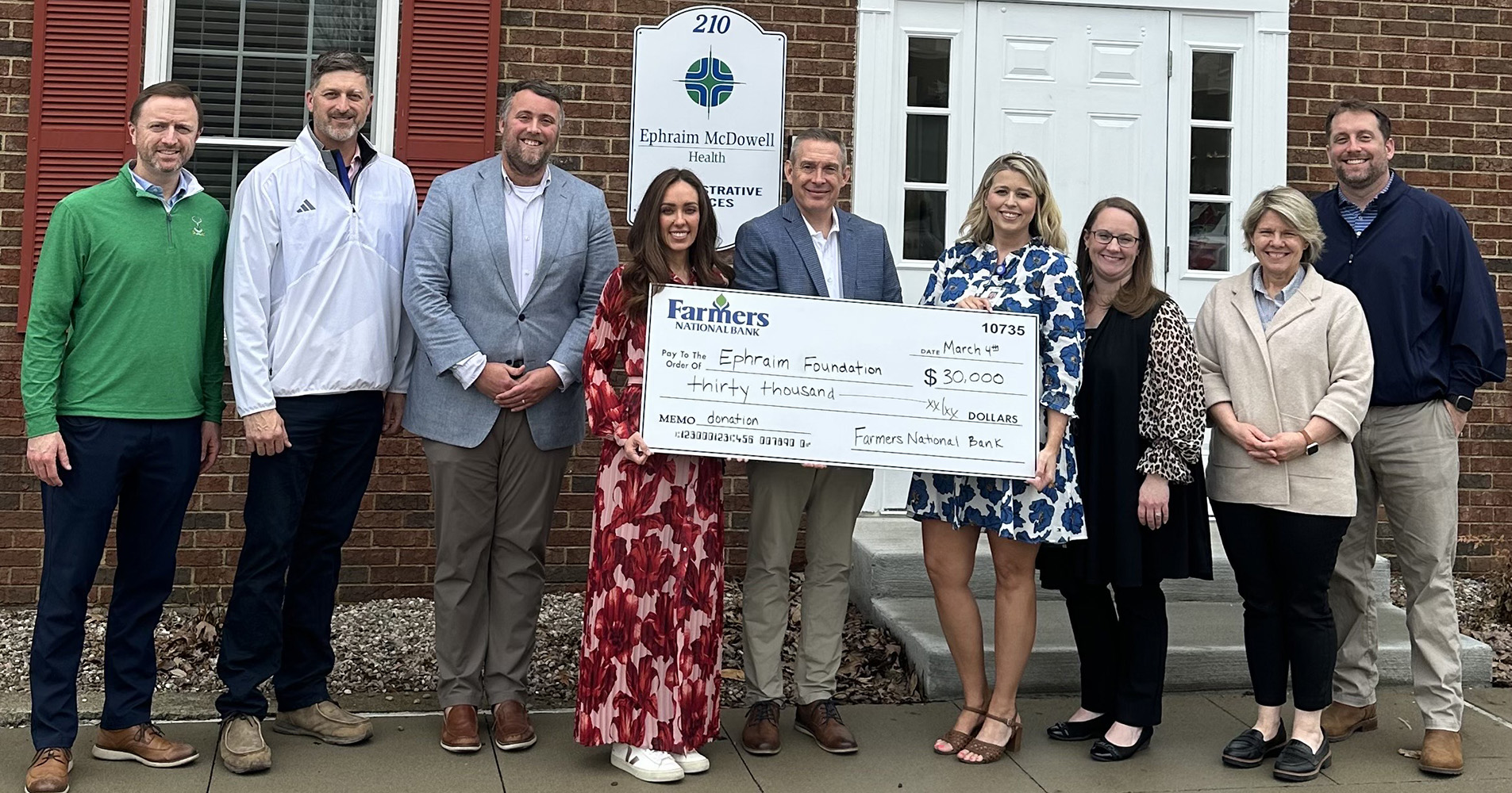 Farmers National Bank and WealthSouth Present Annual Gift to Ephraim ...